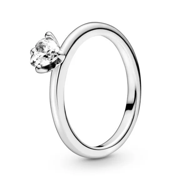 9, Heart Solitaire Ring, Clear CZ Vaughan's Jewelry Edenton, NC