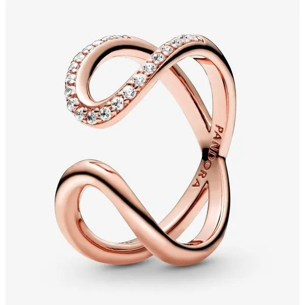 7, RGP Wrapped Open Infinity Ring, Clear CZ Vaughan's Jewelry Edenton, NC