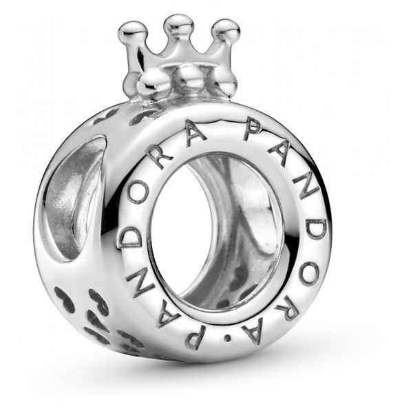 Pandora Logo & Crown O Charm -- RETIRED Vaughan's Jewelry Edenton, NC