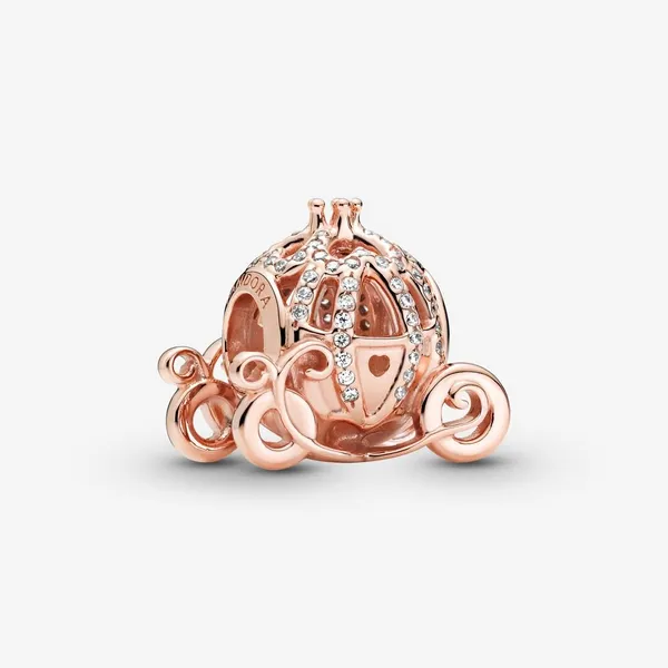 RGP Disney, Cinderalla Sparkling Carriage, Clear CZ Charm Vaughan's Jewelry Edenton, NC