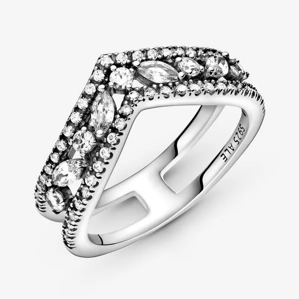 5, Sparkling Marquise Double Wishbone Ring, Clear CZ -- RETIRED Vaughan's Jewelry Edenton, NC