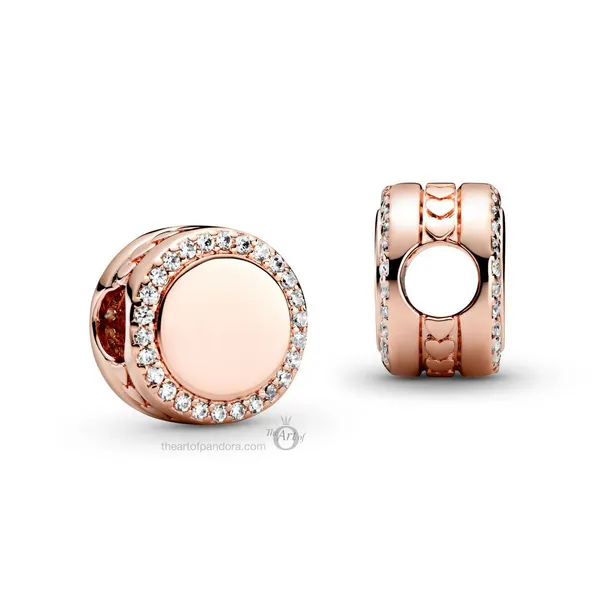 RGP Engravable Sparkling Button Charm Vaughan's Jewelry Edenton, NC