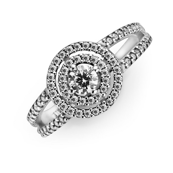 7, Sparkling Double Halo Ring, Clear CZ Vaughan's Jewelry Edenton, NC