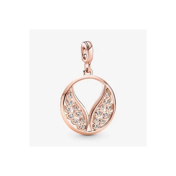Pandora Me RGP Burning Wings Medallion, Clear CZ Charm Vaughan's Jewelry Edenton, NC