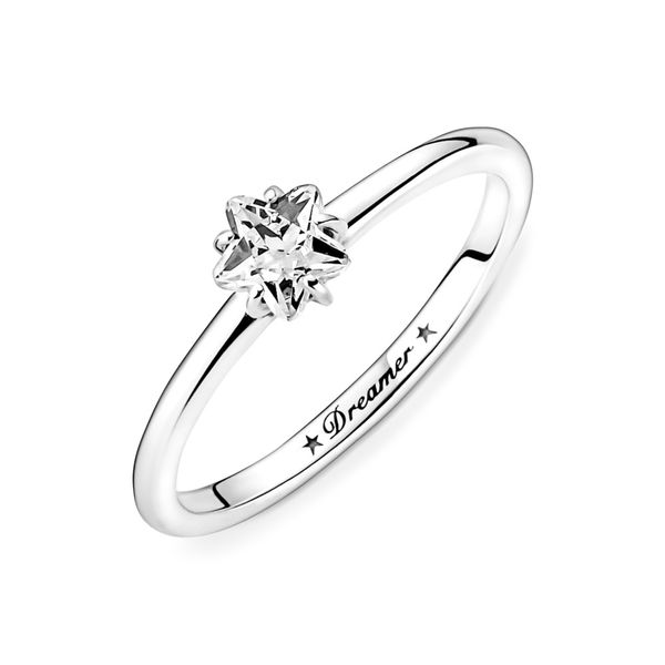 7, Celestial Sparkling Star Solitaire, Clear CZ Ring Vaughan's Jewelry Edenton, NC