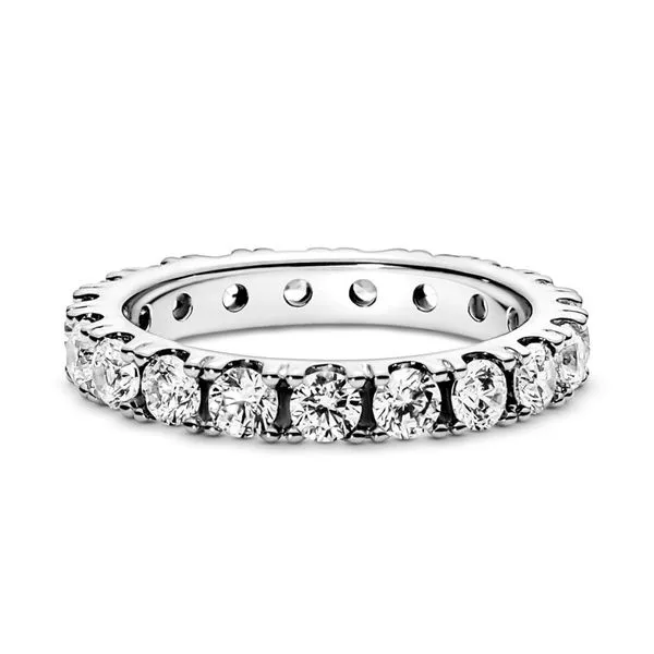 7, Sparkling Row Eternity Ring, Clear CZ Vaughan's Jewelry Edenton, NC