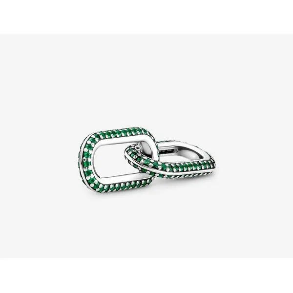 Pandora Me Styling Pave' Double Link, Green Crystals Vaughan's Jewelry Edenton, NC