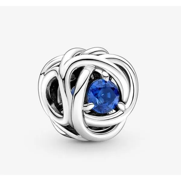 Blue Eternity Circle Charm, Blue Crystal  --  September Vaughan's Jewelry Edenton, NC