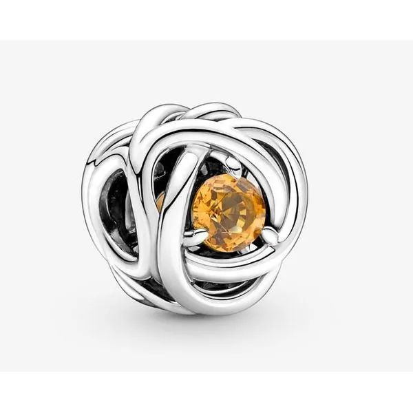 Honey Eternity Circle Charm, Honey Colored Crystal  --  November Vaughan's Jewelry Edenton, NC