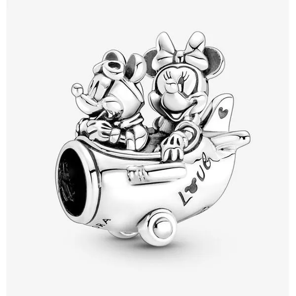 Disney, Mickey & Minnie Mouse in Airplane Charm Vaughan's Jewelry Edenton, NC