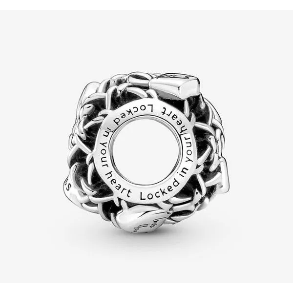 Openwork Chain Link Padlock Charm Image 2 Vaughan's Jewelry Edenton, NC