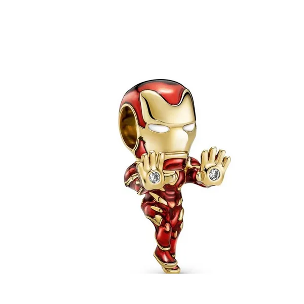 Marvel The Avengers Iron Man, Mixed Enamel & Clear CZ Charm Vaughan's Jewelry Edenton, NC