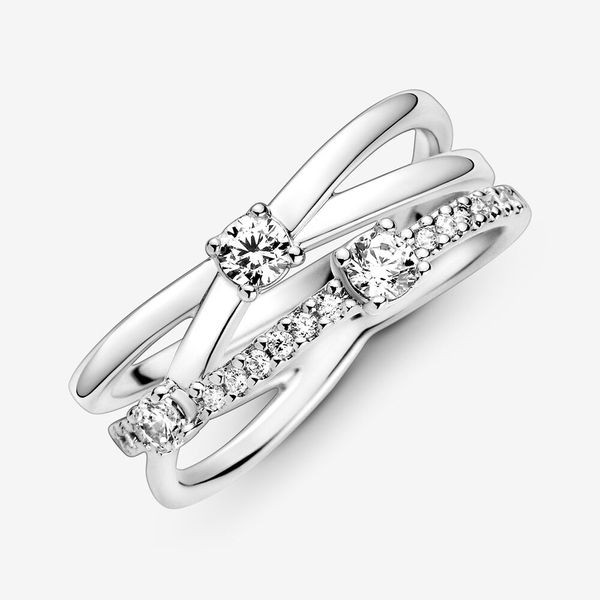 9, Sparkling Triple Band, Clear CZ Ring Vaughan's Jewelry Edenton, NC