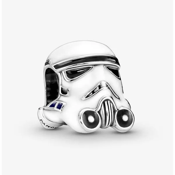 Star Wars Stormtrooper Helmet Ewok Motif Charm, Mixed Enamel Vaughan's Jewelry Edenton, NC