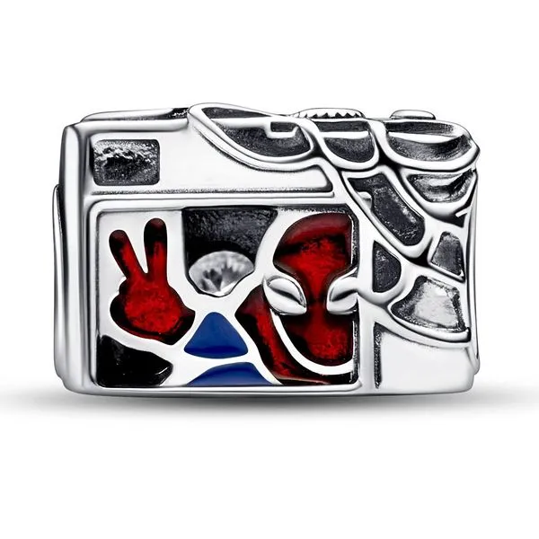 Marvel Spider-Man Camera Selfie, Mixed Enamel & Clear CZ C Image 2 Vaughan's Jewelry Edenton, NC