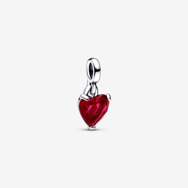 Pandora Me Broken Heart Mini Dangle, Red Crystal Charm Vaughan's Jewelry Edenton, NC