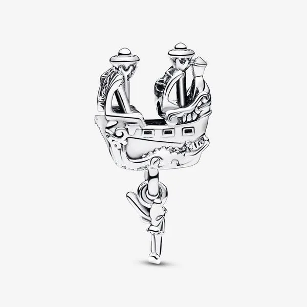 Disney, Tinker Bell & Captain Hook's Pirate Ship Charm Image 2 Vaughan's Jewelry Edenton, NC