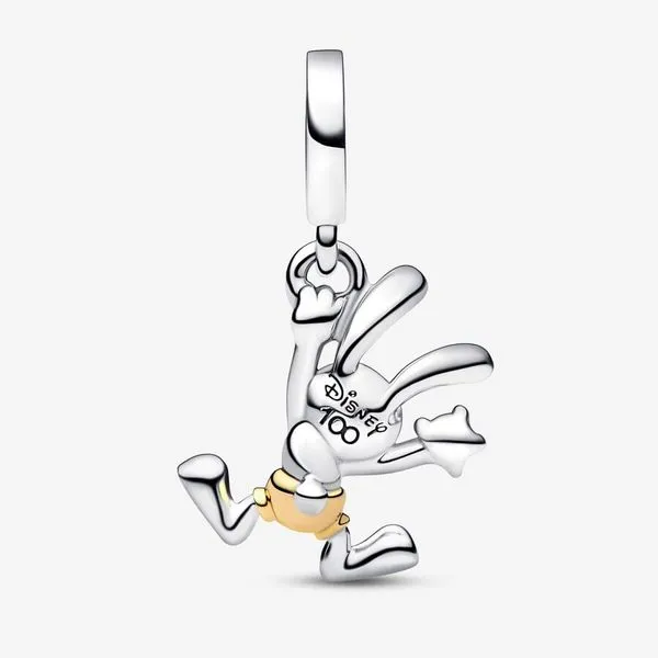 YG Disney 100th Anniversary Oswald Dangle, Black Enamel & Lab Created Diamond Charm Image 2 Vaughan's Jewelry Edenton, NC