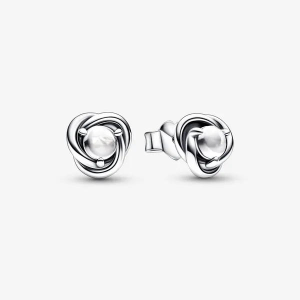 Clear Eternity Circle Studs, Clear CZ - April Vaughan's Jewelry Edenton, NC