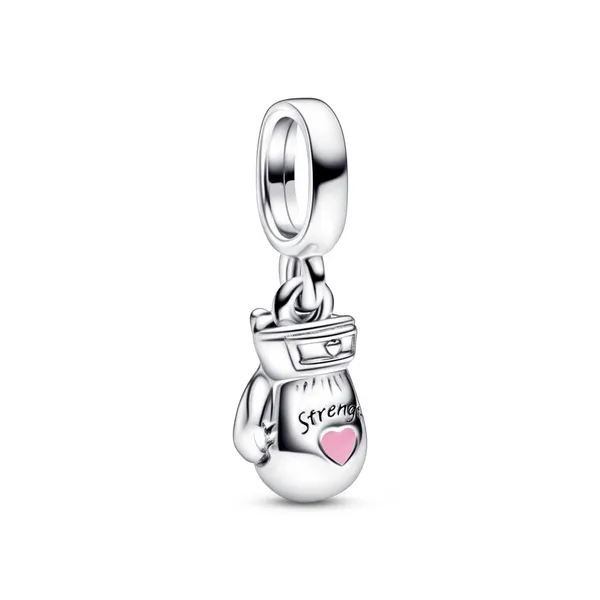 Boxing Glove Dangle, Pink Enamel Charm Vaughan's Jewelry Edenton, NC
