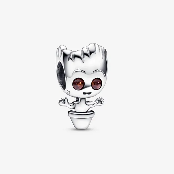 Marvel, Guardians of the Galaxy Dancing Baby Groot, Brown Crystals Charm Vaughan's Jewelry Edenton, NC