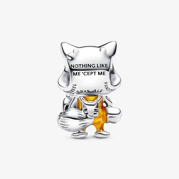 Marvel, Guardians of the Galaxy Rocket Raccoon Dangle, Molten Lava & Black Enamel Charm Image 2 Vaughan's Jewelry Edenton, NC