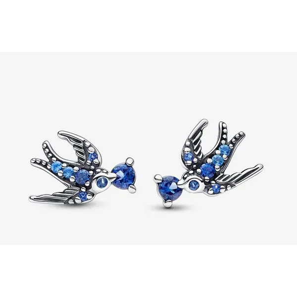 Sparkling Swallow Studs, Multi-Colored Crystals Vaughan's Jewelry Edenton, NC