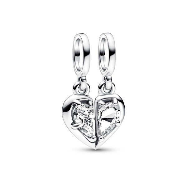 Splittable Mother & Daughter Dangle, Clear CZ Charm Vaughan's Jewelry Edenton, NC