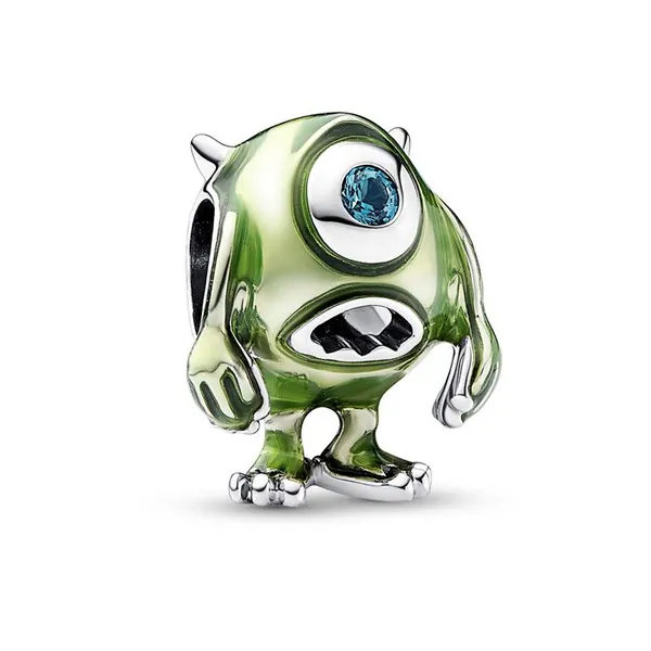 Disney Pixar Mike Wazowski Charm, Man-Made Crystal & Enamel Vaughan's Jewelry Edenton, NC