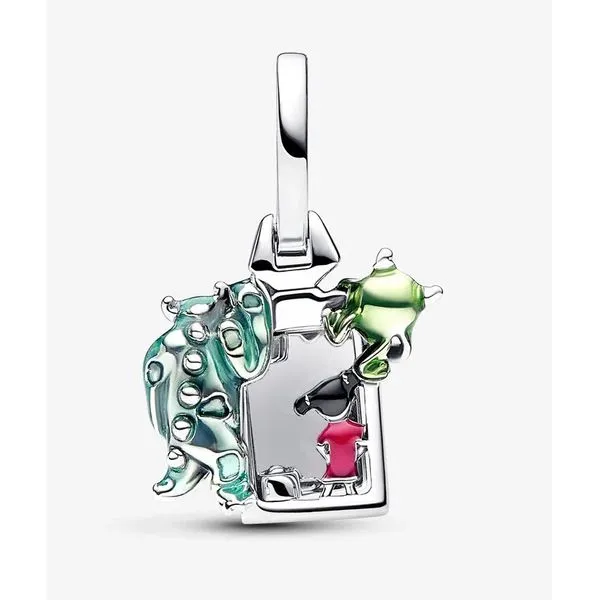 Disney Pixar Monsters, Inc. Door Dangle Charm, Red CZ & Mixed Enamel Image 2 Vaughan's Jewelry Edenton, NC