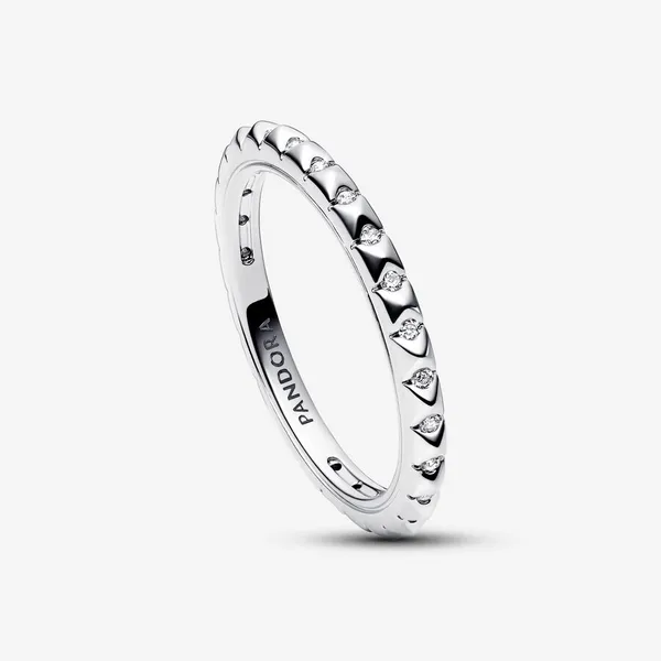 9, Pandora Me Pyramid Studded Ring, Clear CZ Vaughan's Jewelry Edenton, NC