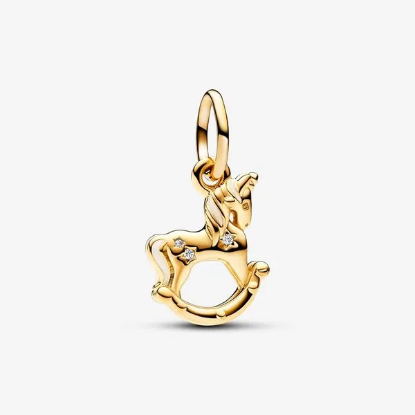 YGP Rocking Unicorn Dangle Charm, Enamel & Clear CZ Vaughan's Jewelry Edenton, NC