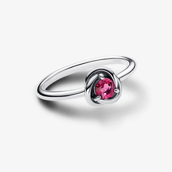 7.5, Pink Eternity Circle Ring, Phlox Pink Crystal - October Vaughan's Jewelry Edenton, NC