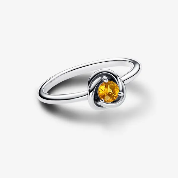 5, Honey Eternity Circle Ring, Man-Made Crystal - November Vaughan's Jewelry Edenton, NC