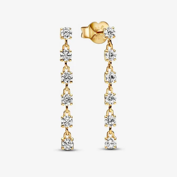 YGP Sparkling Stones Drop Earrings, Clear CZ Vaughan's Jewelry Edenton, NC