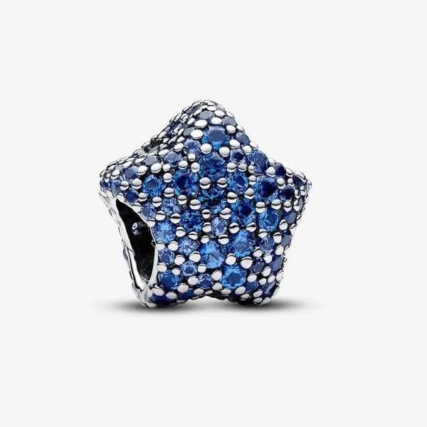 Bold Pave' Star Charm, Stellar Blue Crystals Vaughan's Jewelry Edenton, NC