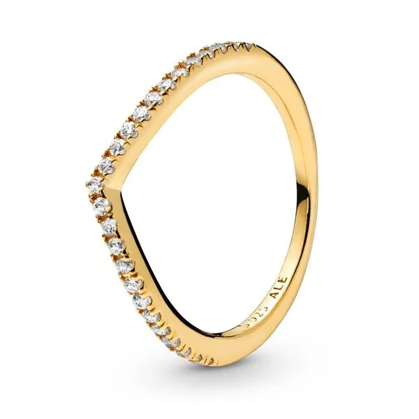 4.5, Sparkling Wishbone Ring, Clear CZ Vaughan's Jewelry Edenton, NC