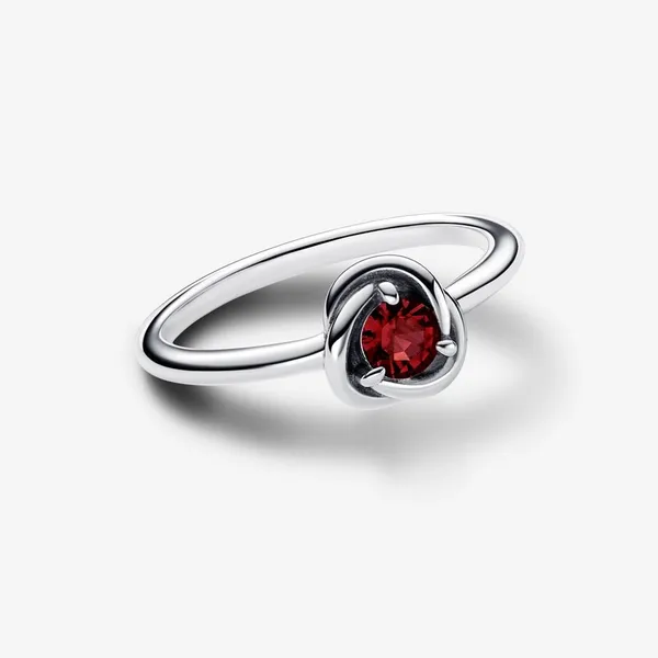 7, July True Red Eternity Circle Ring, True Red Crystal Vaughan's Jewelry Edenton, NC