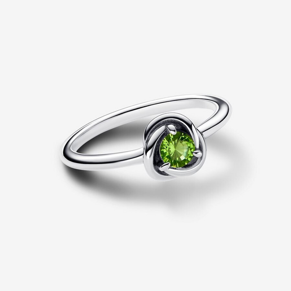 7.5, Spring Green Eternity Circle Ring, Spring Green Crystal - August Vaughan's Jewelry Edenton, NC