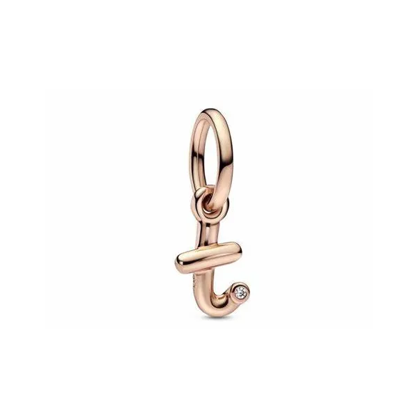 RGP Letter s Script Alphabet Dangle, Clear CZ Charm Vaughan's Jewelry Edenton, NC