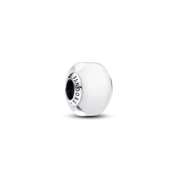 White Mini Murano Glass Charm Vaughan's Jewelry Edenton, NC