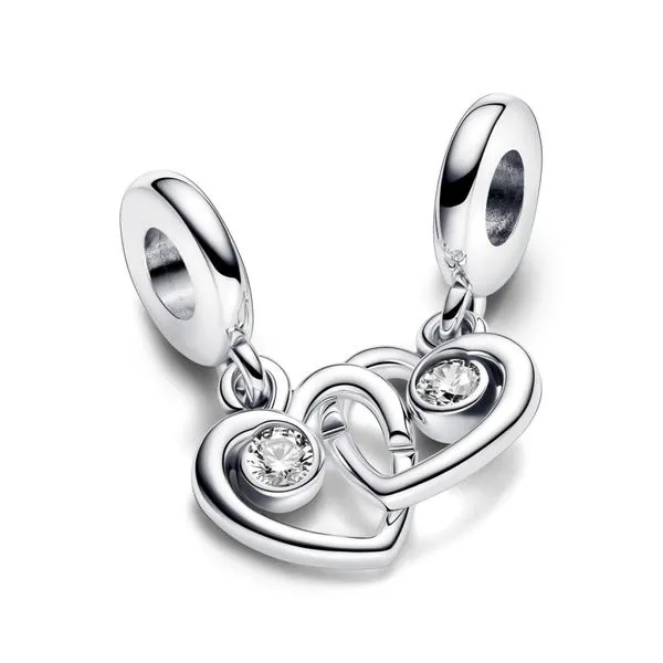Forever & Always Splittable Dangle Charm, Clear CZ Vaughan's Jewelry Edenton, NC