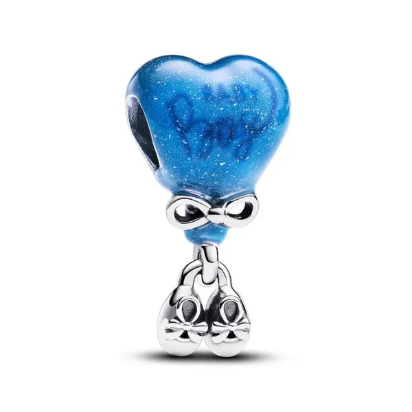 Color-Changing Gender Reveal Boy Charm, Color-Changing Purple to Light Blue & Black Enamel Vaughan's Jewelry Edenton, NC
