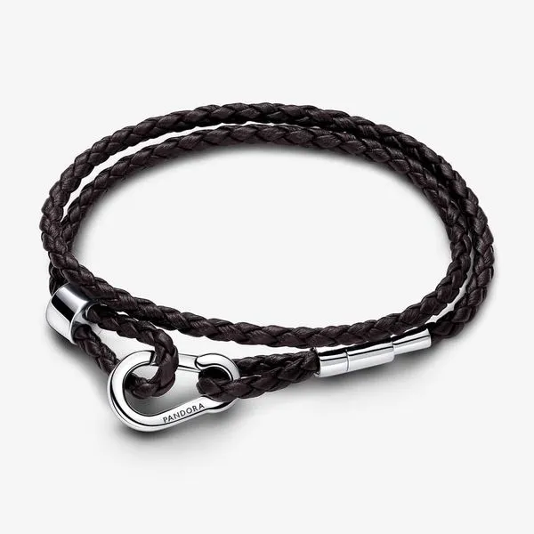 Brown Braided Double Leather Bracelet Vaughan's Jewelry Edenton, NC
