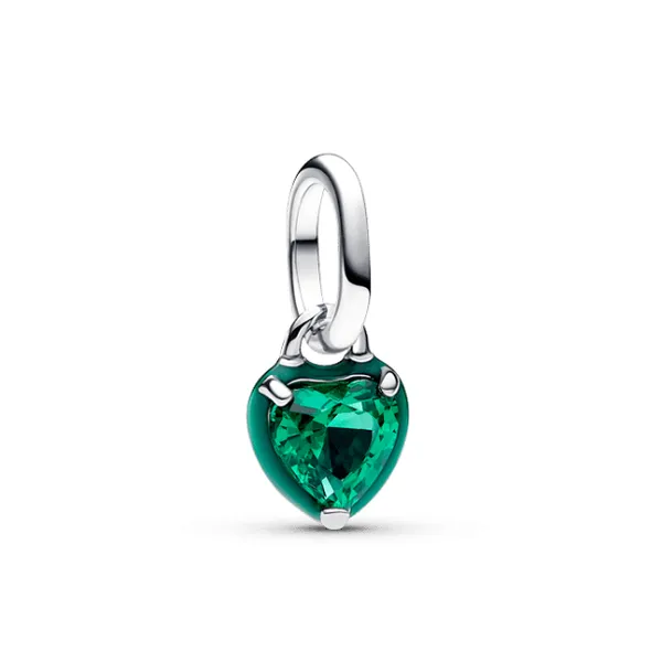 Pandora ME Green Chakra Heart Mini Dangle Charm, Green Man-Made Crystal Enamel & Antique Green Vaughan's Jewelry Edenton, NC