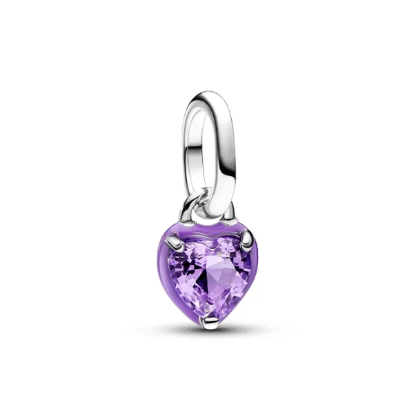 Pandora ME Purple Chakra Heart Mini Dangle Charm, Royal Purple Man-Made Crystal Vaughan's Jewelry Edenton, NC