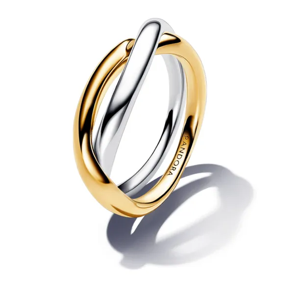 7, SS/YGP Essence Entwined Bands Ring Vaughan's Jewelry Edenton, NC