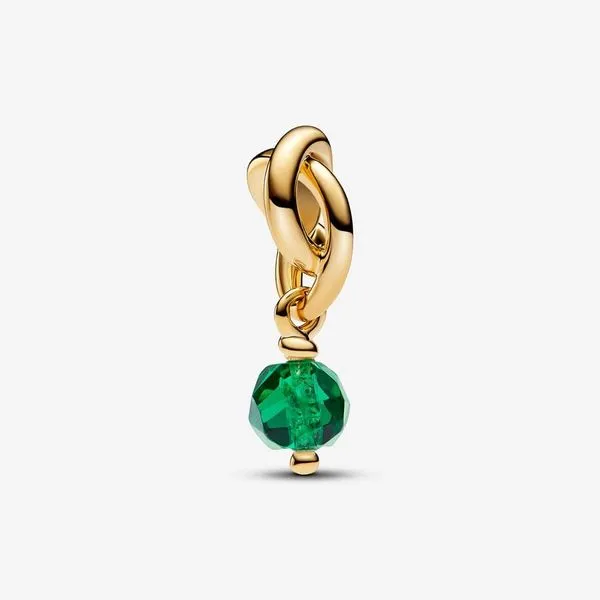 YGP May Royal Green Eternity Circle Dangle Charm, Royal Green Man-Made Crystal Vaughan's Jewelry Edenton, NC