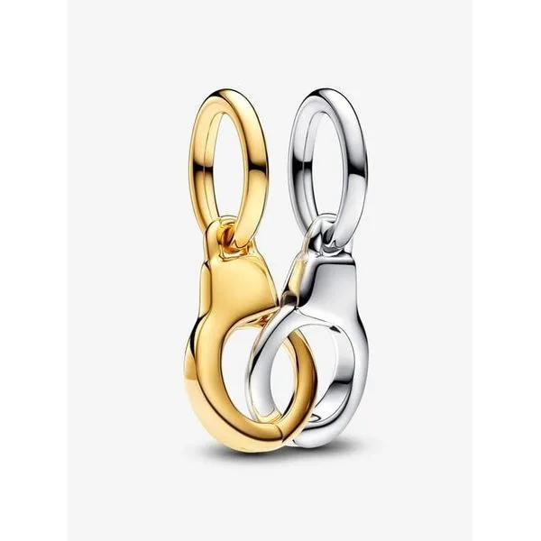SS/YGP Openable & Splittable Handcuff Dangle Charm Vaughan's Jewelry Edenton, NC