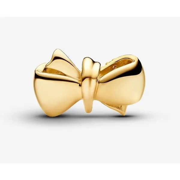 YGP Sparkling Bow Charm, Clear CZ Image 2 Vaughan's Jewelry Edenton, NC